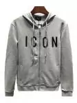 dsquared2 sweat new hiver hoodie icon logo gris